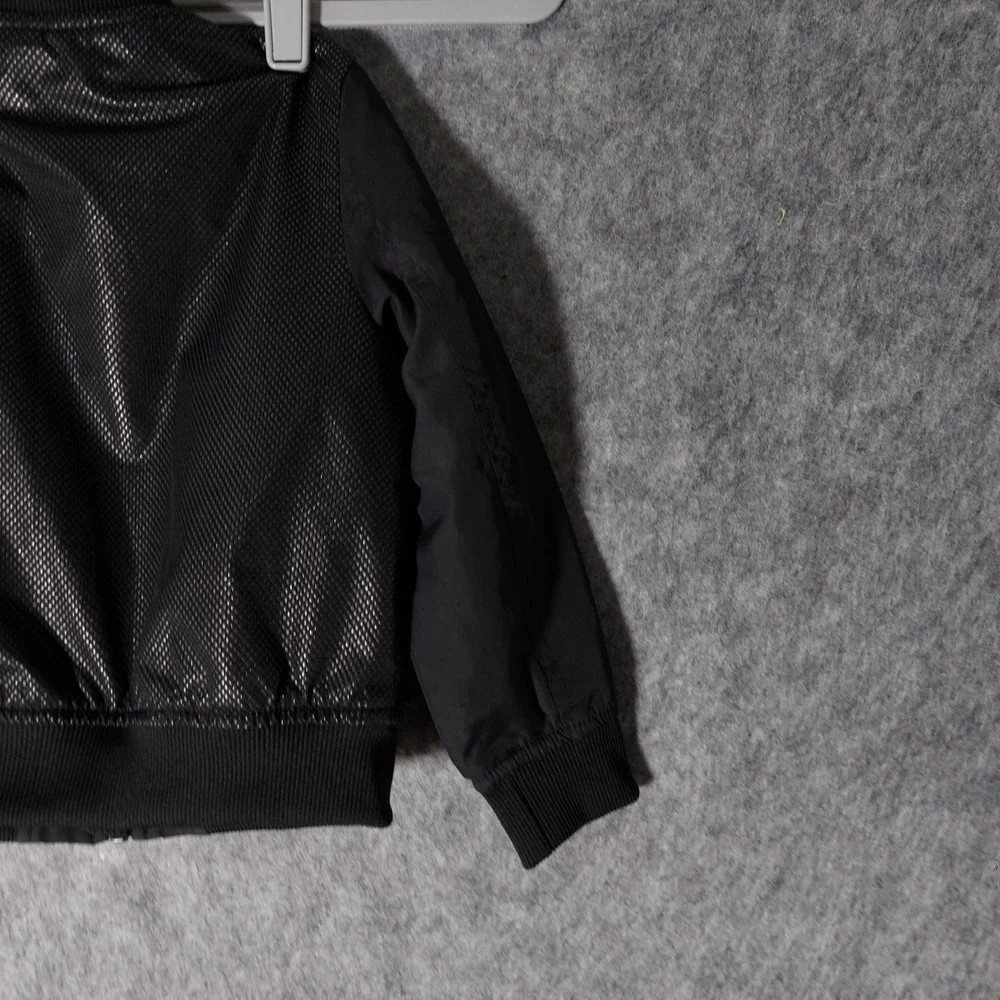 Nike Kids Bomber Jacket 3T Black Just Do It Zip Up Textured Pockets Outerwear